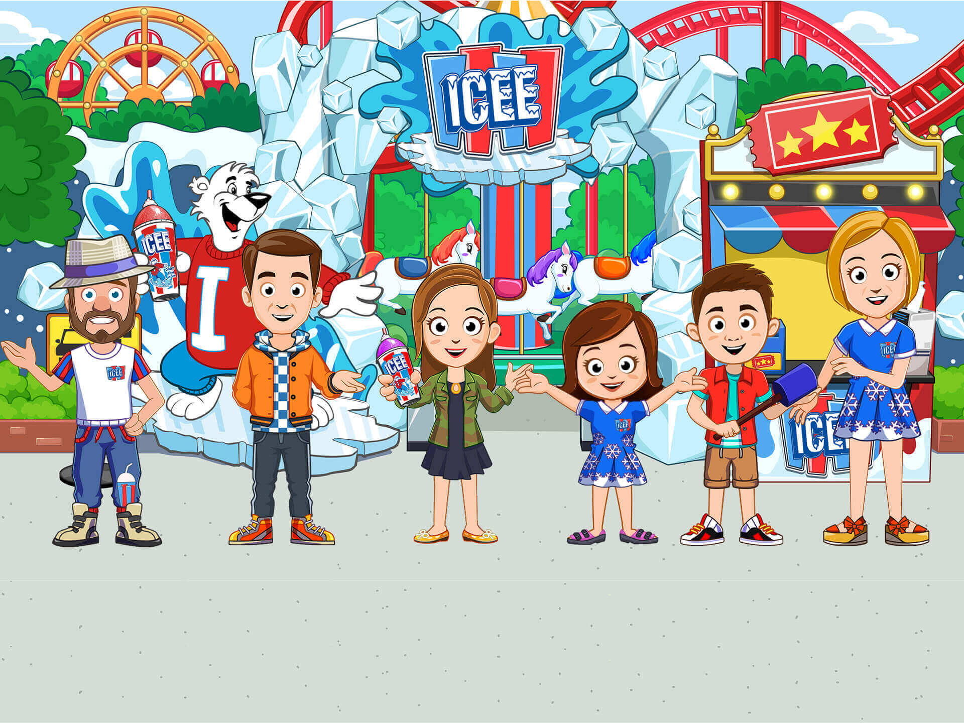 My Town ICEE Amusement Park My Town Games